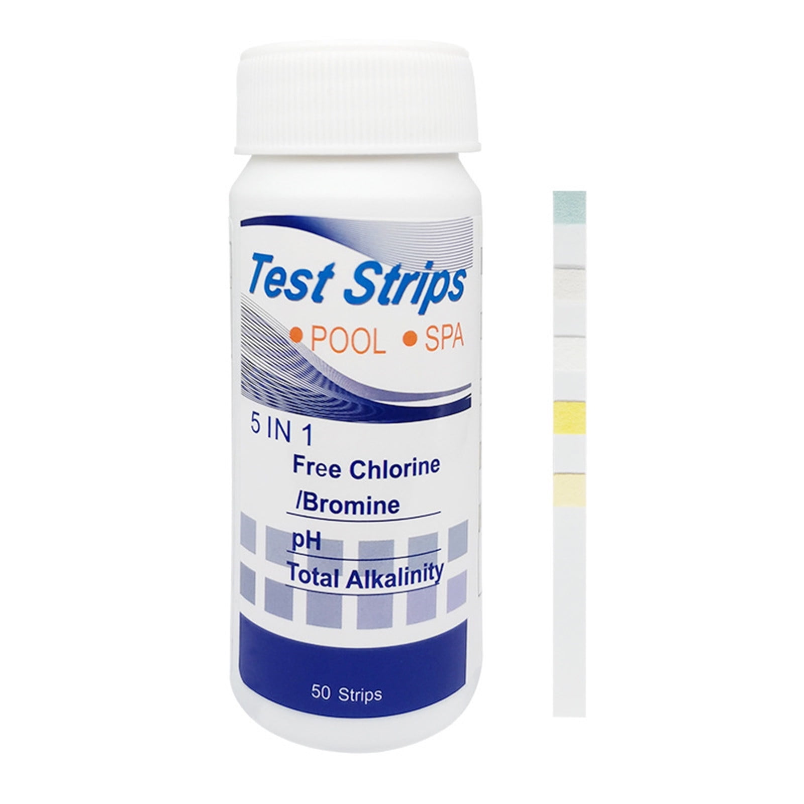 Penkiiy 5 in 1 Pool and Spa Test Strips Kit,pH testing，Free Chlorine