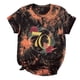 thumbnail image 1 of Camiseta de mujer Camisetas Cuello redondo Camiseta de manga corta Estampado de letras Tie-dye Camiseta Tops Blusa Regalo para mujeres Fridja  hjk6377, 1 of 4