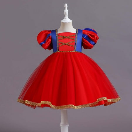 

QISIWOLE Children Baby Girls Middle-aged Children s Sequin Contrast Gauze Skirt Halloween Cosplay Masquerade Dress clearance under 5
