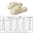 thumbnail image 2 of Zapatillas de casa Zapatillas deslizantes para interiores y exteriores con correa cruzada para mujer (42-43) Beige, 2 of 9