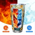 thumbnail image 6 of KLL Rustic Blue Vase Blossoms Print 40oz Stainless Steel Insulated Car Cup with Spillproof Lid - Keep Your Drink Hot or Cold on the Go-Straw Three-piece Set, 6 of 8