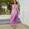 thumbnail image 3 of Purple Pink Modern Art Sleeveless Dress Dresses Women Summer Evening Dresses Ladies Bohemia Long Dresses, 3 of 9