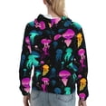 thumbnail image 2 of Hoodies for Women - Jellyfish Pattern No.9027 Comfrt Colour Drawstring Women'S Fashion Hoodies & Sweatshirts, Fall Outfits Clothes for Women 2024 Pullover with Kangaroo Pocket, 2 of 7