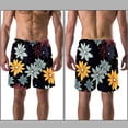 thumbnail image 3 of luoweisi Men's Beach Shorts Quick Dry Swim Trunks with Mesh Lining Flower M, 3 of 5