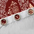 thumbnail image 4 of Erosebridal Red Paisley Blackout Curtains Set of 2 (52x84 Each), Hippie Bohemian Window Curtains, 4 of 6