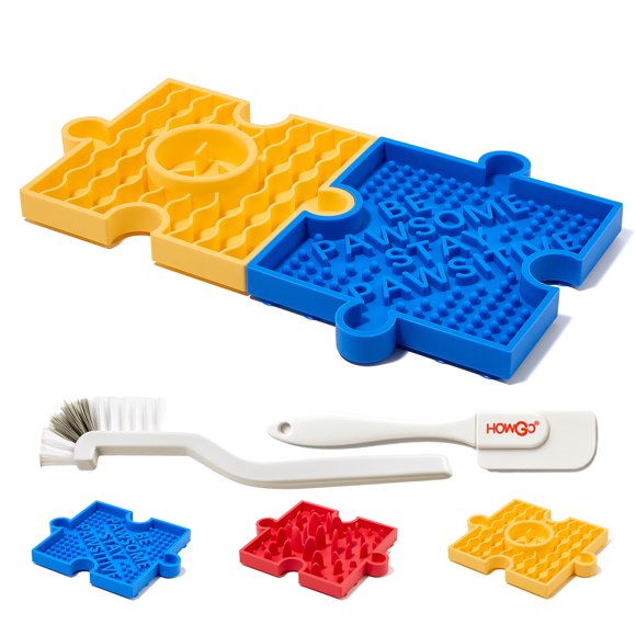 Pet Feeder Howgo Puzzle Slow Feeder Lame Mat, 2 unidades