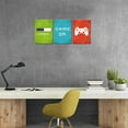 thumbnail image 2 of Video Game Boys Play Room Wall Art Canvas Print Colorful Gaming Themed Quotes Artwork for Man Bedroom Gaming Room Wall Decor Gift Framed to Hang 12x16inch Game On, 2 of 6