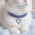 thumbnail image 5 of Rhinestone Pet Collar Crystal with Heart Pendant, Sparkling Jewelry for Cats and Small Dogs, Party Birthday Photo, 5 of 6