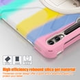 thumbnail image 3 of Shockproof Case for Samsung Galaxy Tab S10+/ S9+/ S9 FE+ Plus 12.4 Inch, 360 Rotating Stand Heavy Duty Protective Shoulder Strap with S Pen Holder Cover for Galaxy Tab S10+/S9+/S9 FE+, Rainbow Pink, 3 of 20