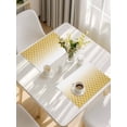 thumbnail image 5 of Yellow Ombre Stripe Placemats Set of 12, Modern Abstract Art Gradient Striped Placemats for Dining Table, Place Mats for Kitchen Tabletop, Waterproof Wipeable Dining Table Mats Set, 5 of 9