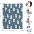 thumbnail image 4 of Poodle Dog and Footprint Blanket,Comfortable Soft Flannel Throw Blanket,All Season,Warm Lightweight Blankets for Sofa Bed Couch Living Room Chair,30"x40"(80x100cm), 4 of 4