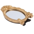 thumbnail image 4 of 1Pc Oval Makeup Mirror Mirror Adornment Portable Resin Makeup Mirror Golden, 4 of 8