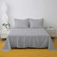thumbnail image 2 of Twin Sheets 4 Pcs, 100% Brushed Microfiber Twin Sheets to fit Upto 15" Deep Twin Mattress - Light Grey Solid, 2 of 5