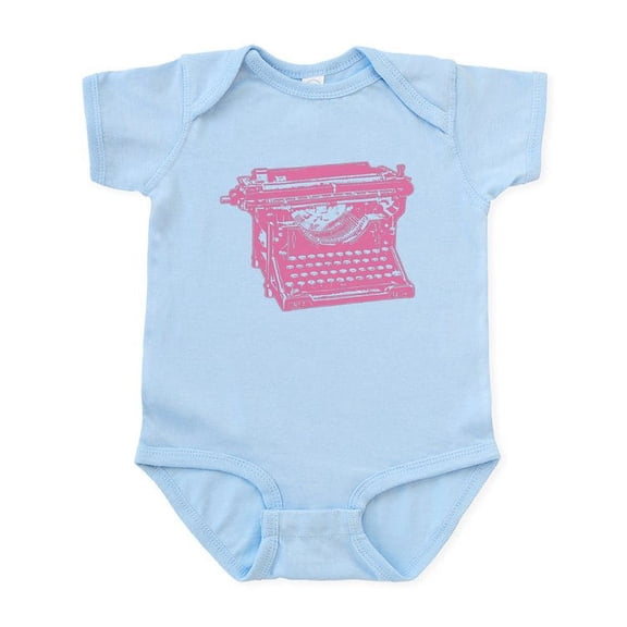 CafePress - Pink Typewriter Infant Bodysuit - Baby Light Bodysuit, Size Newborn - 24 Months