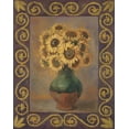 thumbnail image 2 of Misa, Eva 15x18 Black Ornate Wood Framed with Double Matting Museum Art Print Titled - Sunflowers, 2 of 4