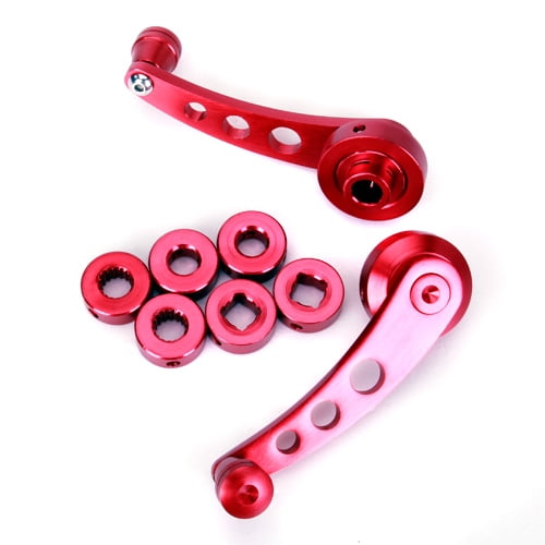 Universal de Aluminio para Ventana de Automóvil - Rojo SM SunniMix Manivelas de ventana