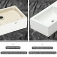 thumbnail image 6 of Modern Bathroom Vanity 18x10 Inch White Ceramic Rectangle Wall Mount Bathroom Sink with Single Faucet Hole,Wooden Bathroom Vanity, 6 of 7