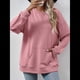 thumbnail image 4 of Sudadera de Larga para Mujer, Informal, con Cuello Redondo, , Ligera y con Bolsillo. Rosa L, 4 of 10