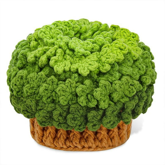 DIYCT Beginner Crochet Kit, Green Plant Coaster Crochet Start Kit with Step-by-Step Video Tutorials, Easy-to-Learn Complete Crochet Kit with Crochet Hook