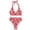 Red, variant on IFNWSV Womens Bathing Suits 2 Piece Bikini Set Solid Color High Waist Drawstring Side Adjustable Straps Push Up Padded Top Yellow L