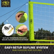 Athletic Works Outdoor Volleyball and Net Set with Ball and Pump