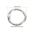 thumbnail image 2 of Uxcell 0.79" Dia Detachable Binder Rings Index Snap Metal Clips, Silver Tone 50 Pack, 2 of 5
