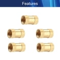 thumbnail image 3 of HUGFEGWE Knurled Insert Nuts, Female Thread Brass Embedment Nut M8 x 16mm H x 10mm OD Heat Set Insert Nut for Printing 3D Printer and More Projects 5pcs CJB91-24996, 3 of 7
