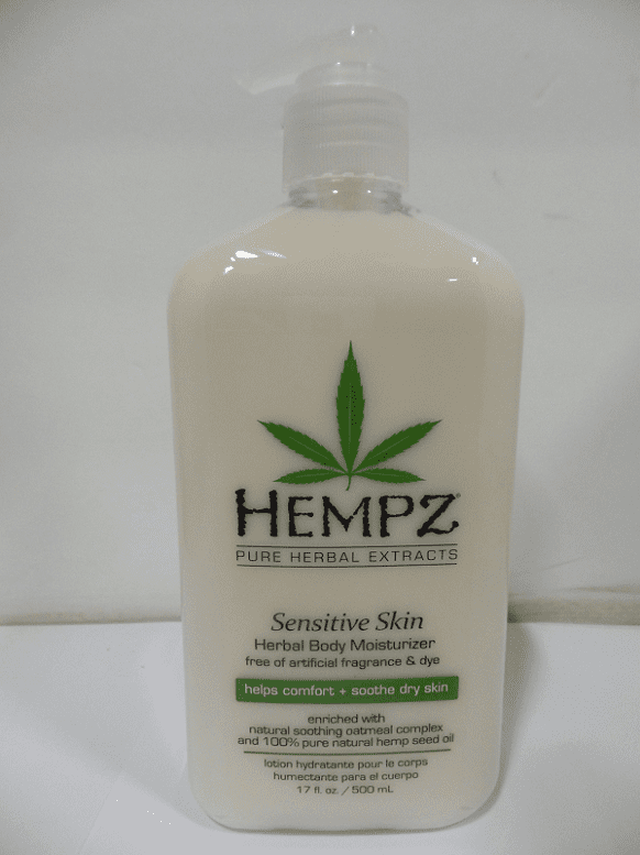 Hempz Sensitive Skin Herbal Body Moisturizer, Off White, 17 ozPack of