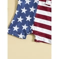 thumbnail image 6 of 4th of July Toddler Baby Girl Boy One Piece Outfit American Flag Overalls Romper Infant Sleeveless Jumpsuit Bodysuit, 6 of 7