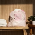 thumbnail image 3 of Miamica Pink Floral "Laundry" Travel Expandable Laundry Bag Drawstring, 3 of 8