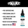 thumbnail image 5 of Dynamic Color Co - Encre de Tatouage Teal, Fabriquée aux États-Unis, depuis 1990, Non Testée sur les Animaux, Bouteille de 1oz, 5 of 5