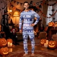 thumbnail image 2 of Matching Halloween Pajamas Set for Whole Family, Breathable Long Sleeve Halloween Family Pajamas with Moon Ghost Pattern, Cozy Family Halloween Pajama Set Sleepwear, 2 of 6