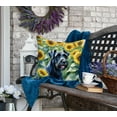 thumbnail image 4 of Giant Schnauzer in Sunflowers Throw Pillow 18 in x 18 in, 4 of 5