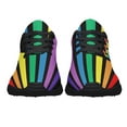 thumbnail image 3 of Unisex Rainbow Sneakers, LGBT Shoes for Men Women Lightweight Breathable Running Shoes Black Size 13, 3 of 7