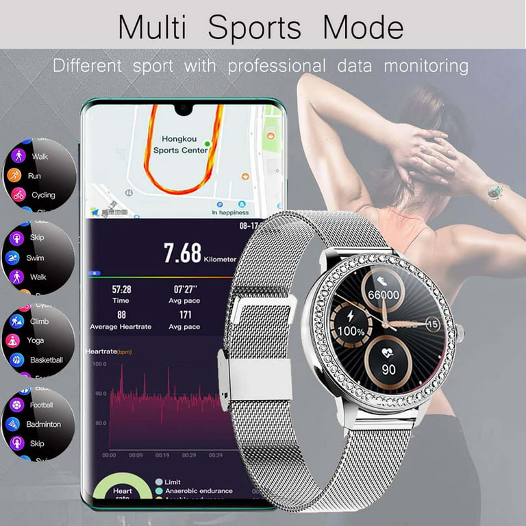 1.09 Women Fashion Smart Watch for Health and Sports Tracking With 2 Watch  Straps PSLD1S