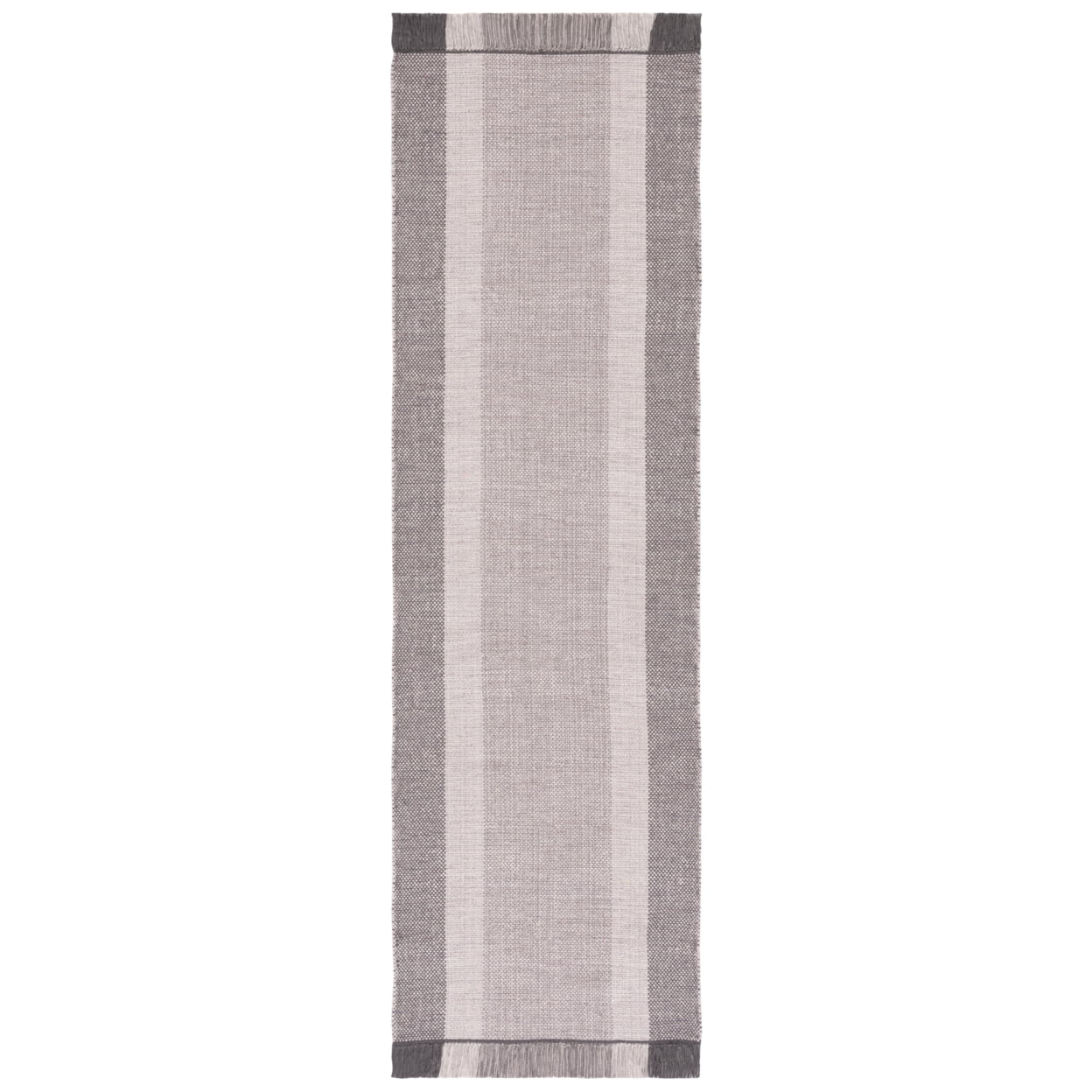 SAFAVIEH Montauk Sharlene Solid Cotton Area Rug, Ivory/Grey, 4' x 6'
