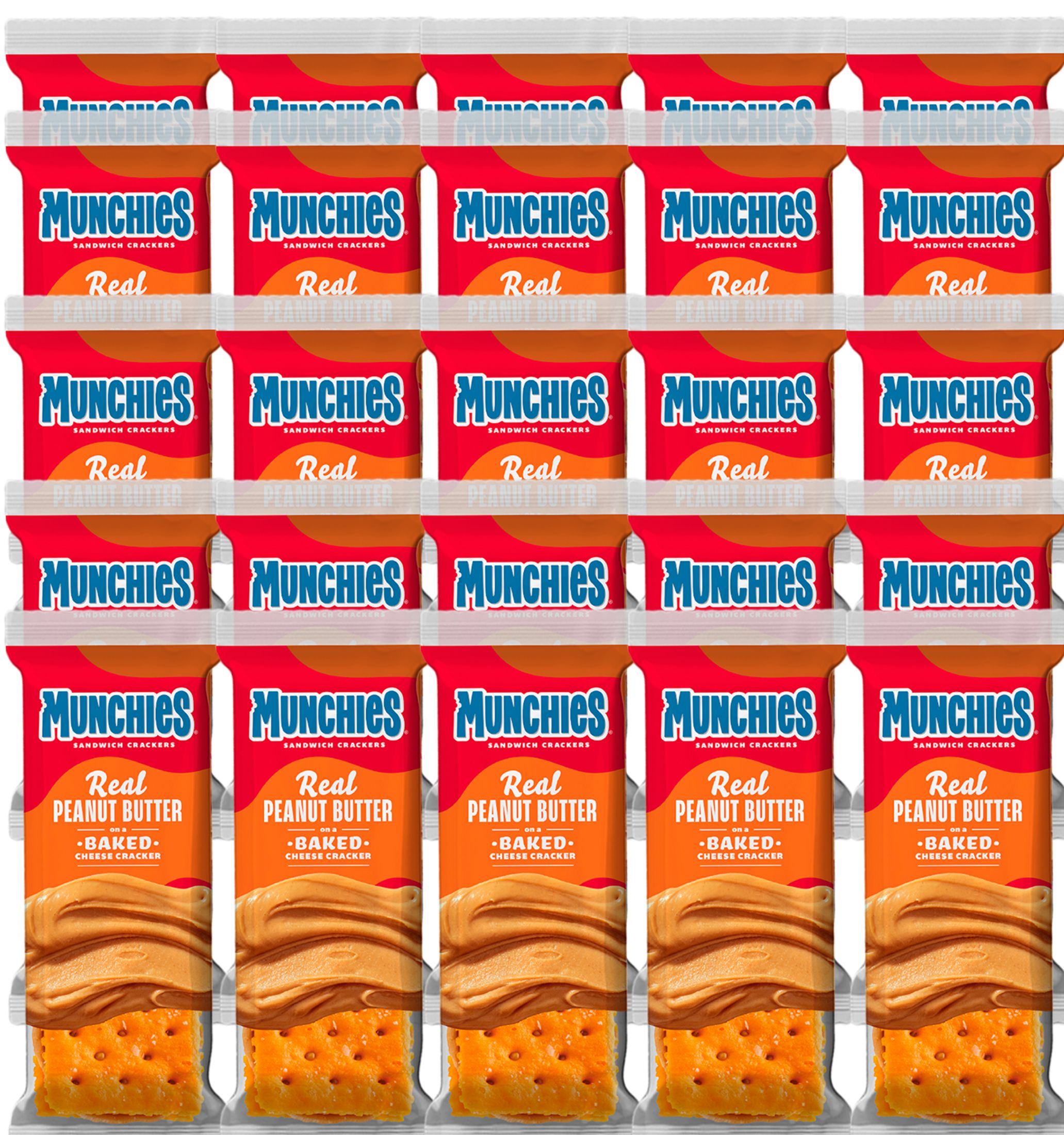 Munchies Peanut Butter on Cheese Crackers, 1.42 Ounce (Pack of 96) Munchies, Cheese Peanut Butter Crackers, Munchies Crackers