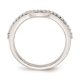 thumbnail image 2 of Auriga Fine Jewelry 14K White Gold 1/4 carat Diamond Contoured Wedding Band for Women Size 7, 2 of 4