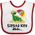 thumbnail image 3 of Inktastic Siesta Key Florida Summer Vacation Girls Baby Bib, 3 of 4