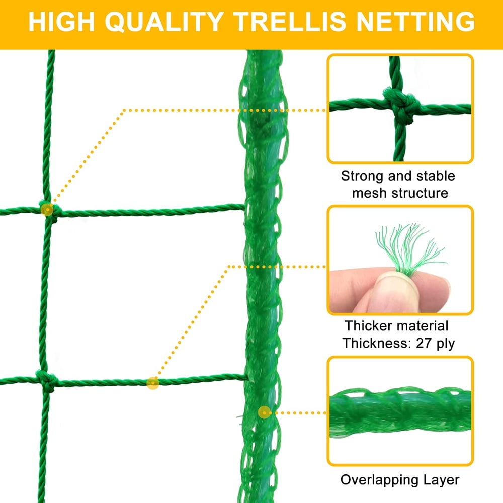 Climbing Plant Trellis - Heavy Duty Garden Trellis for Cucumbers, Vines, Fruits and Vegetables, Tomato Plant Trellis, Climbing Vines/5.9x8.9 FT （5PCS）