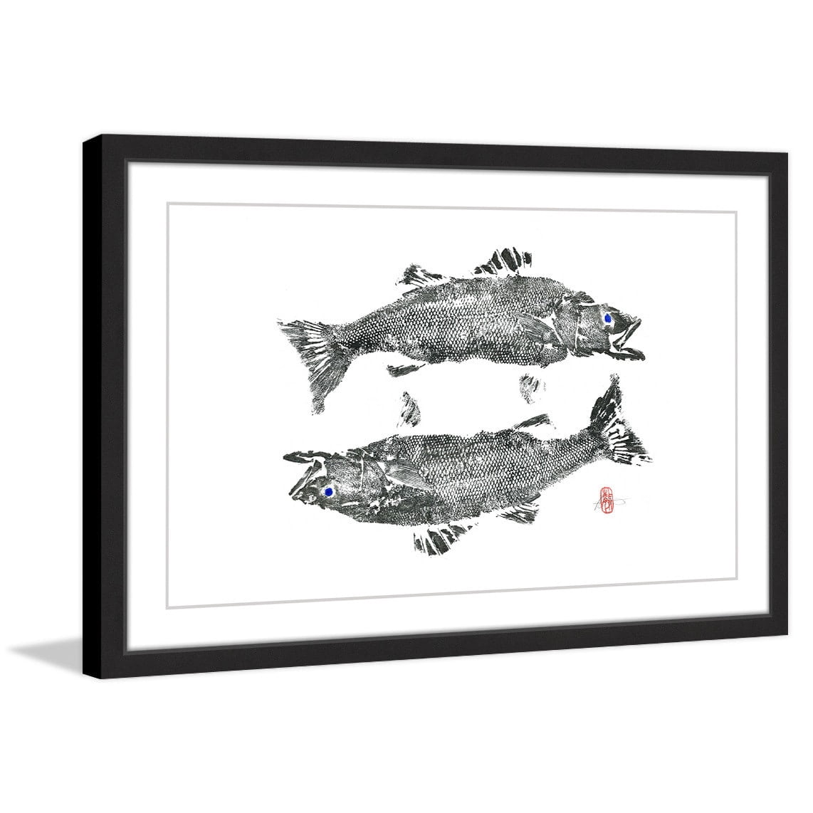 "Sea Bass" Framed Painting Print