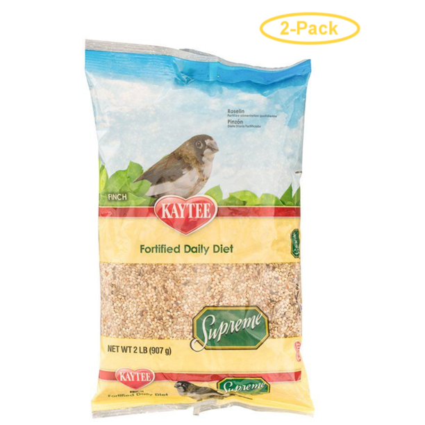 Kaytee Supreme Natural Blend Bird Food Finch 2 lbs Pack of 2