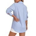 thumbnail image 5 of Fantaslook Striped Button Down Shirts for Women Classic Long Sleeve Collared Office Work Blouses Tops, 5 of 10