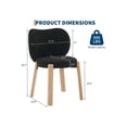 thumbnail image 3 of 2 pcs home plush makeup vanity sillas con teddy fabric, comfy accent sillas para dressing room, dormitorio y oficina en casa, cute forrado stools con back support, 3 of 8