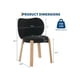 thumbnail image 3 of 1 piece home teddy fabric plush makeup vanity chair-comfortable accent chair para dressing room dormitorio y oficina en casa forrado stool con back support, 3 of 7
