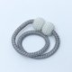 thumbnail image 1 of [Paquete de 10] alzapaños magnéticos para cortinas, prácticos alzapaños para cortinas, soporte decorativo de cuerda con perlas para pequeños, (gris), 1 of 5