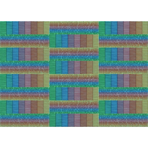 Ahgly Company Indoor Rectangle Patterned Mint Green Area Rugs, 3' x 5'