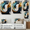thumbnail image 4 of Designart Blue And Gold Modern Art Abstract Painting II Canvas Wall Art, 4 of 5