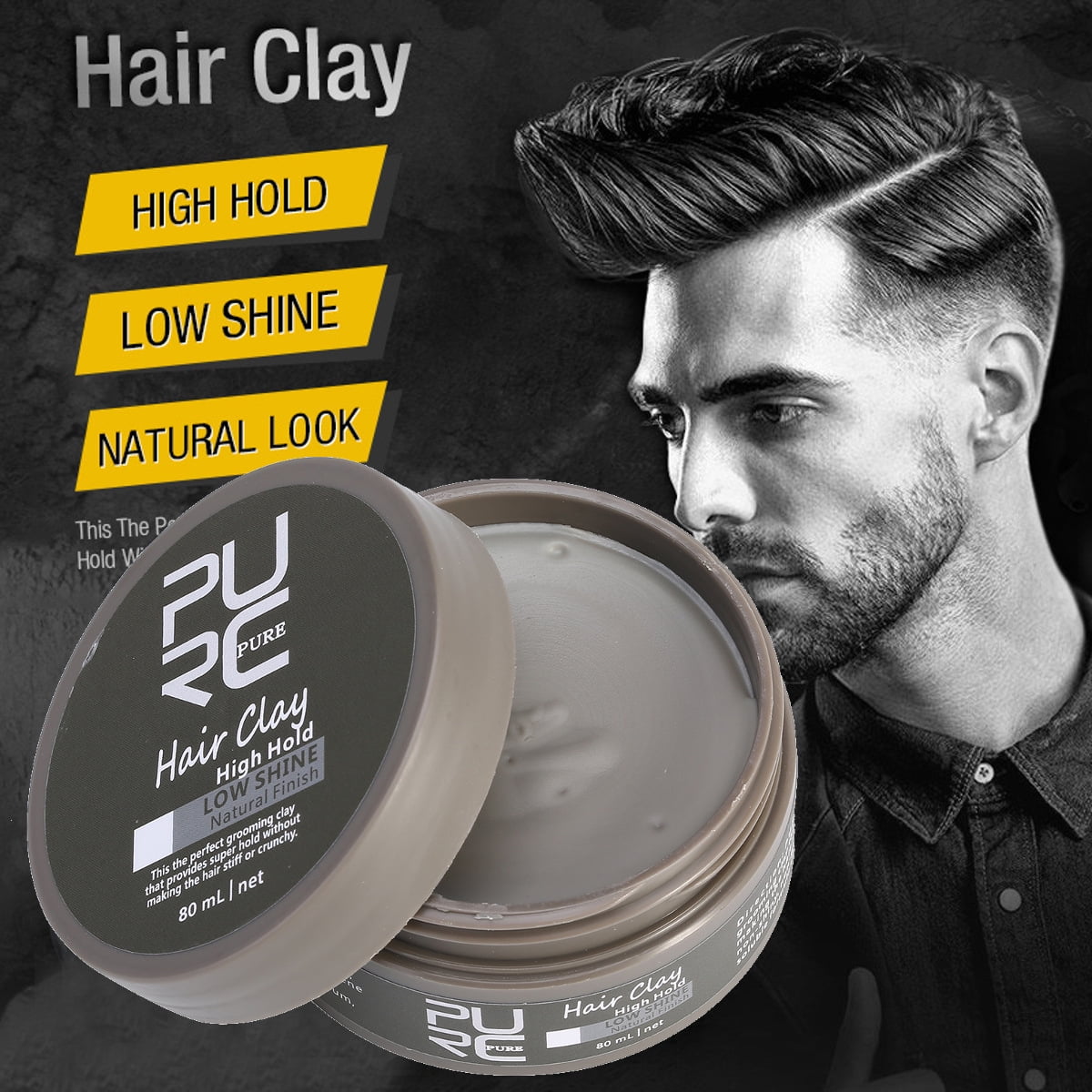 PURC Men's Cement Clay 80ml Hair Styling Wax High Hold Barber Styling Pomade  | Walmart Canada
