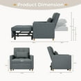 AECOJOY 3 in 1 Foldable Single Couch Furniture Sleeper Chair, Sofa